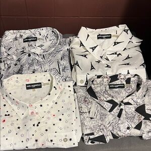 clothing bundl Karl Lagerfeld Paris sketch print blouses